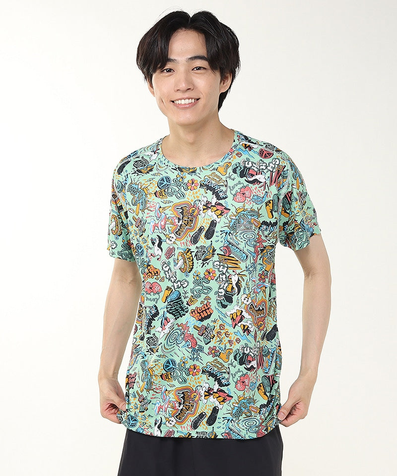 CHUMS Running Patterned T-Shirt
