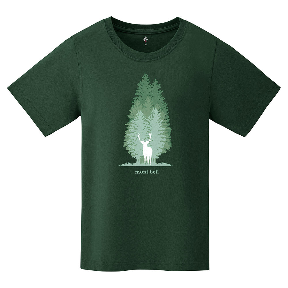 MONTBELL Women's PEAR SKIN COTTON TEE MORI TO SHIKA