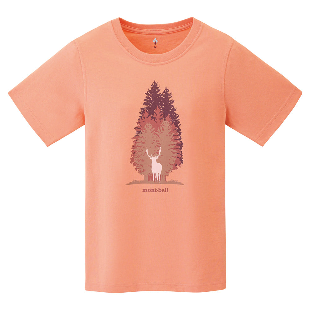 MONTBELL Women's PEAR SKIN COTTON TEE MORI TO SHIKA