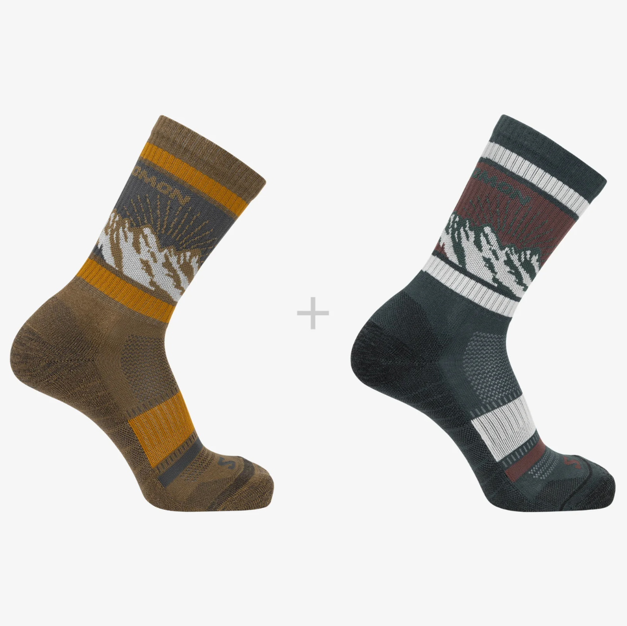salomon enduro ski socks Salomon OUT ALPS CREW 2-PACK SOCKS – Trailblazer