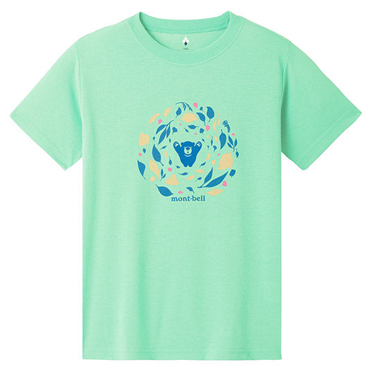 MONTBELL KID'S  WICKRON TEE LEAF DANCE