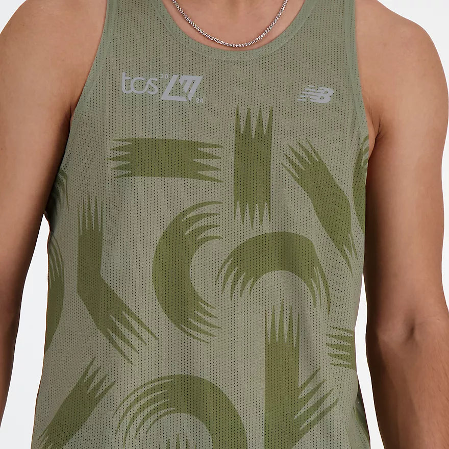 New Balance Men's London Edition Printed NB Athletics Run Singlet