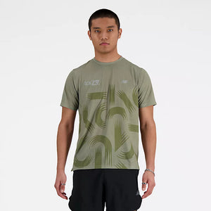 New Balance Men's London Edition Printed NB Athletics Run T-Shirt