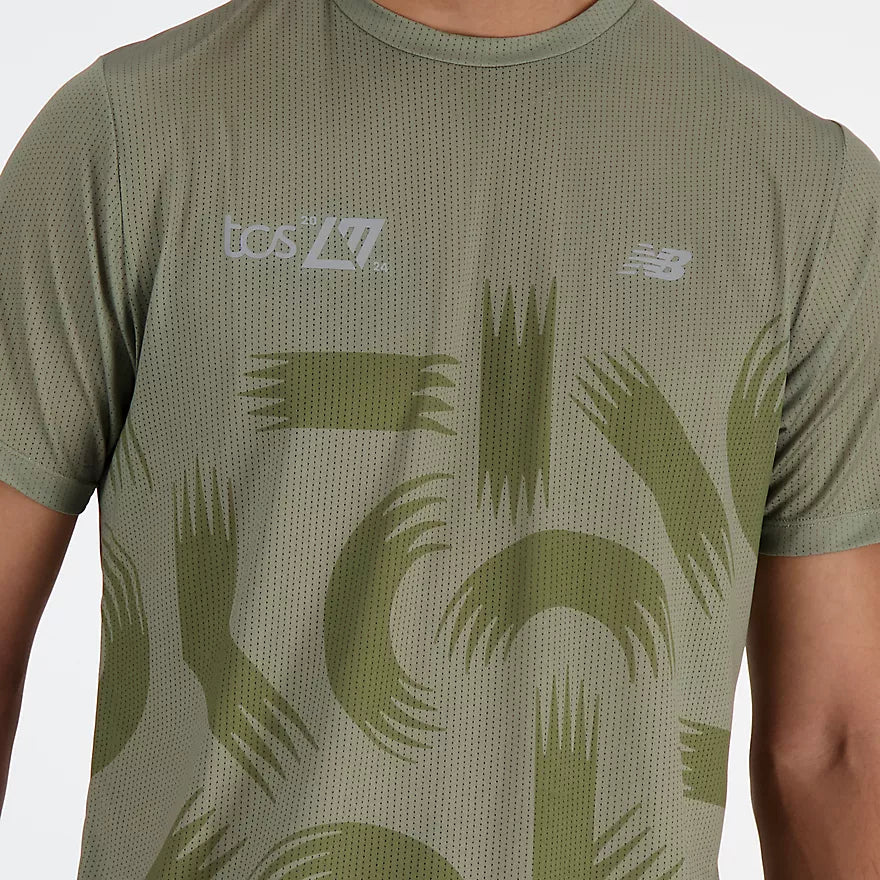 New Balance Men's London Edition Printed NB Athletics Run T-Shirt