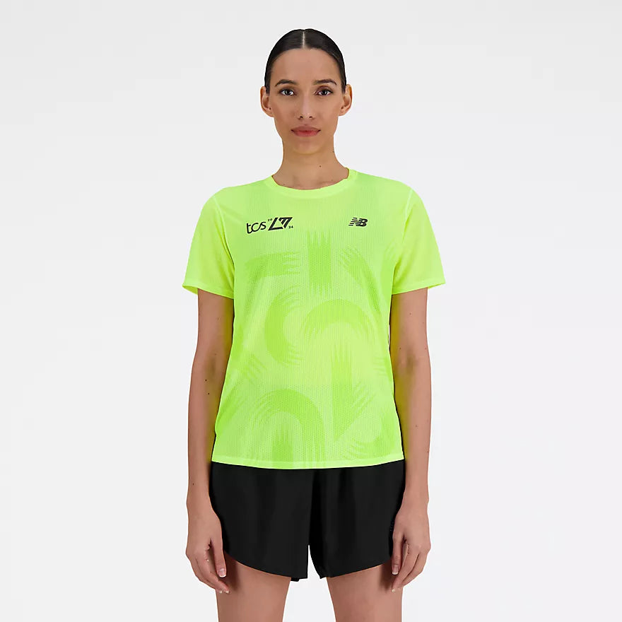 New Balance Women's London Edition Printed NB Athletics Short Sleeve