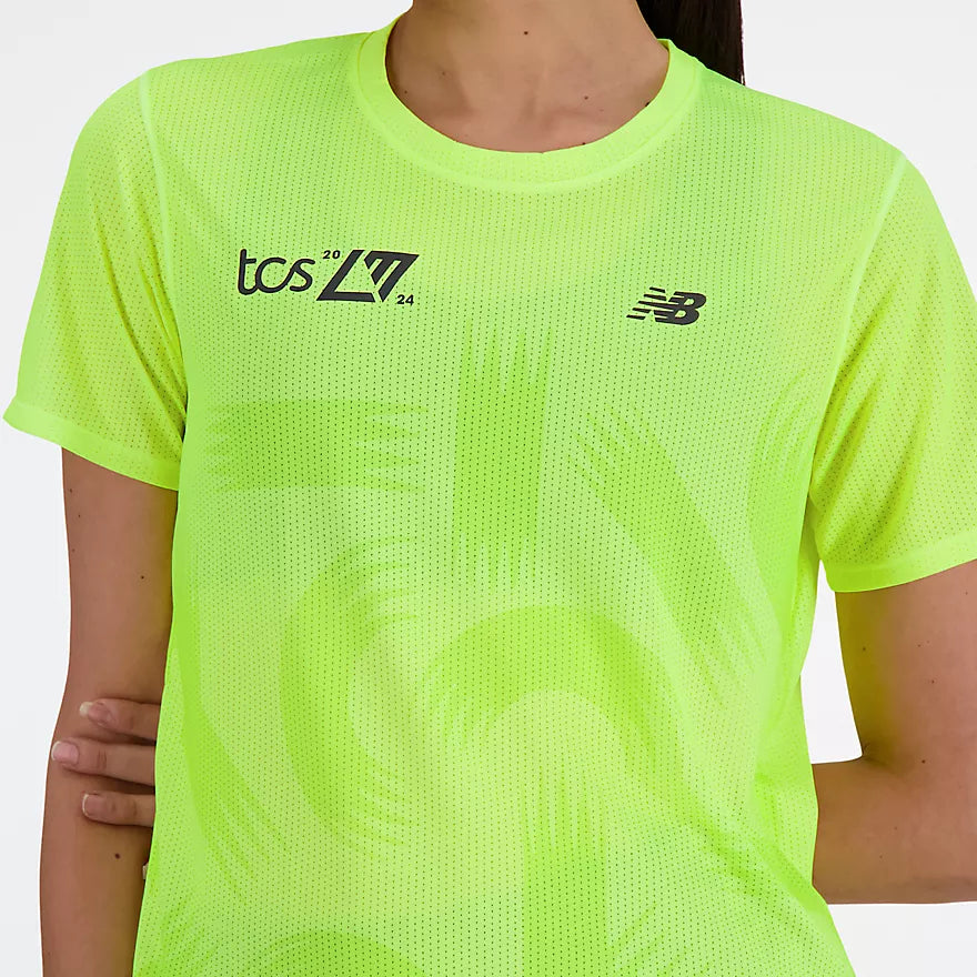 New Balance Women's London Edition Printed NB Athletics Short Sleeve