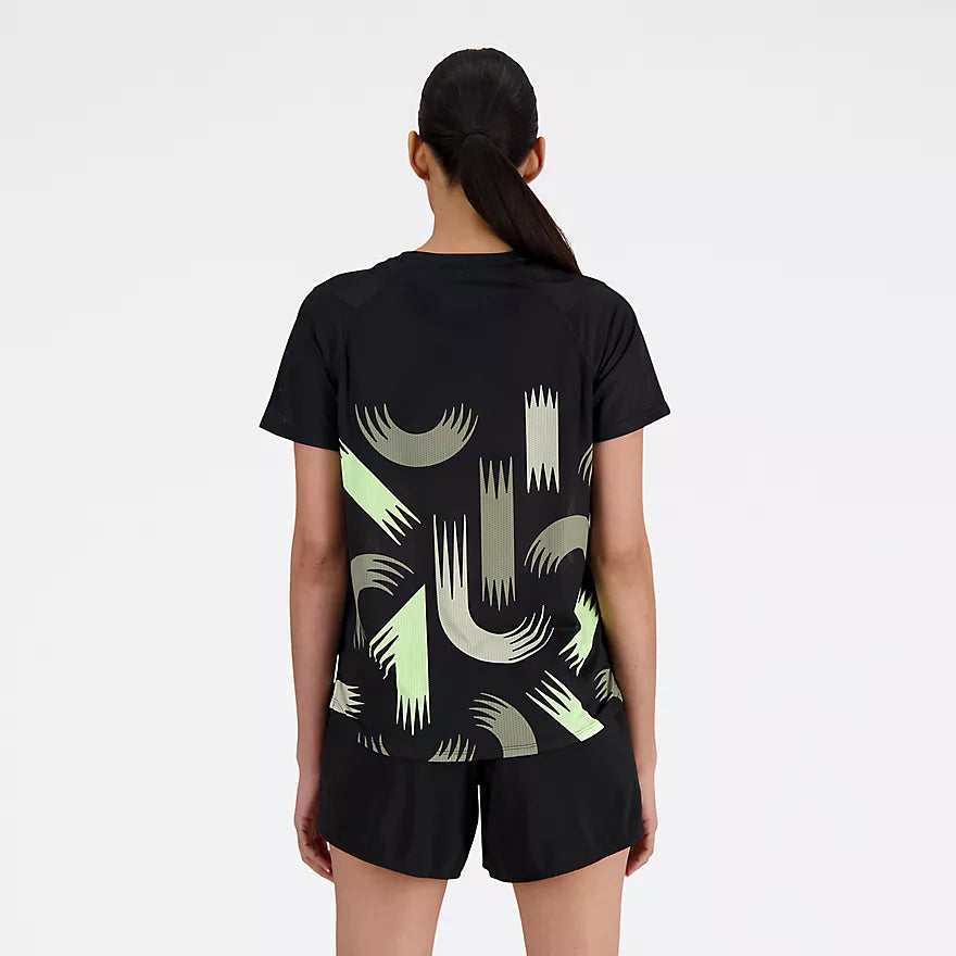 New Balance Women's London Edition Printed NB Athletics Short Sleeve