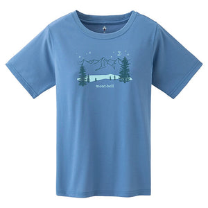 MONTBELL WOMEN'S WICKRON TEE BLUE LAKE