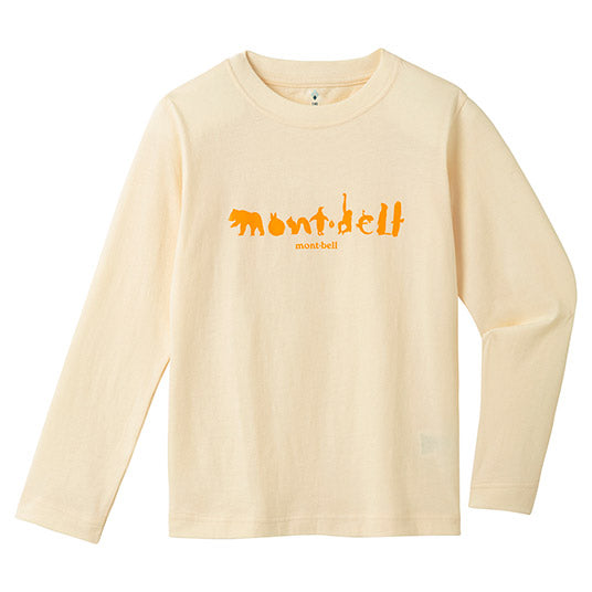 MONTBELL Kid's COTTON Long Sleeves TEE ANIMAL LOGO