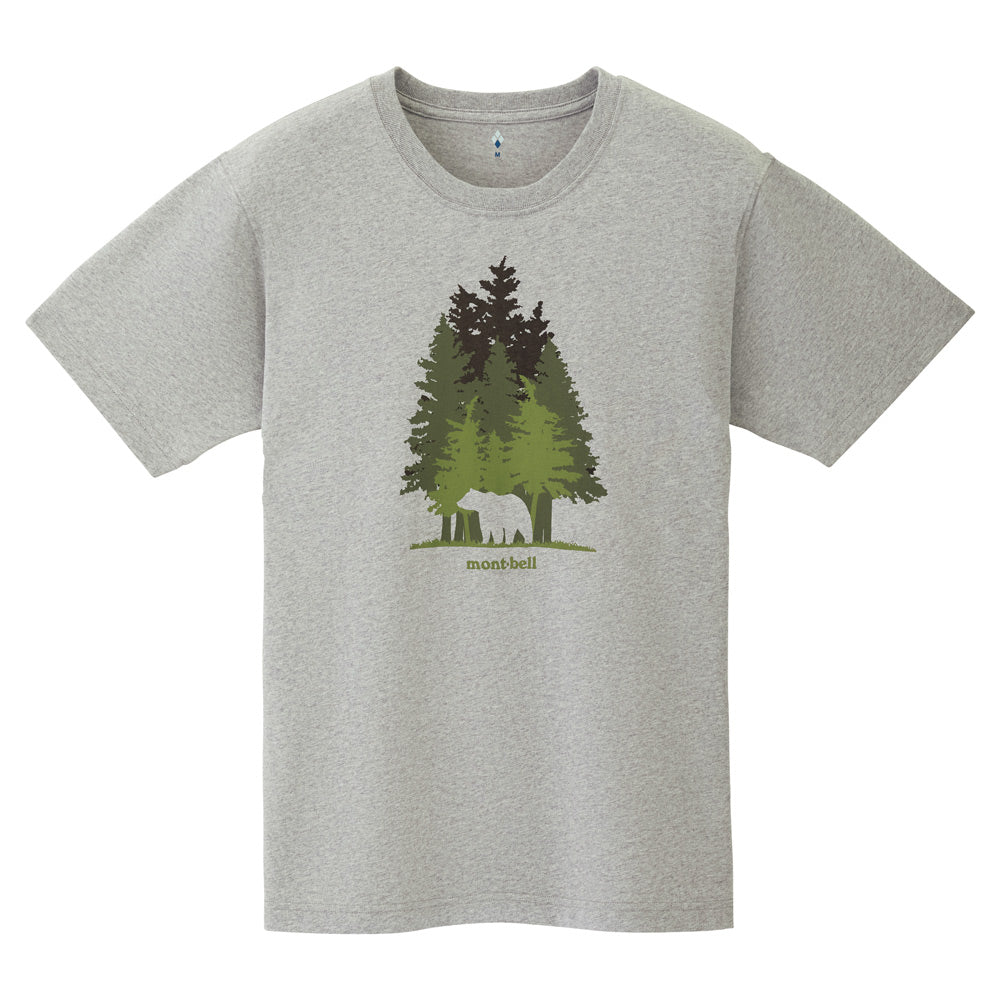 MONTBELL Men's PEAR SKIN COTTON TEE MORI TO KUMA